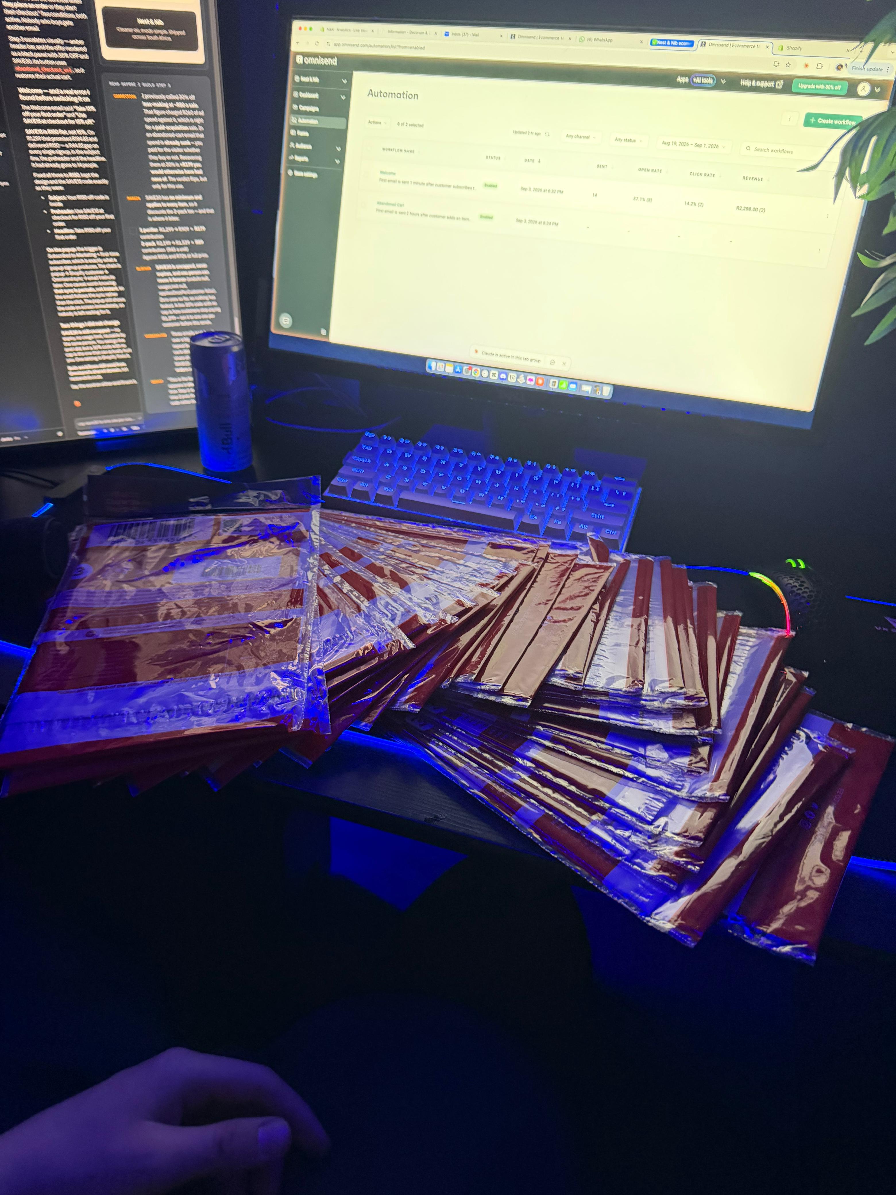 Janko’s photo of parcels laid out across his desk, supplied by the site owner.
